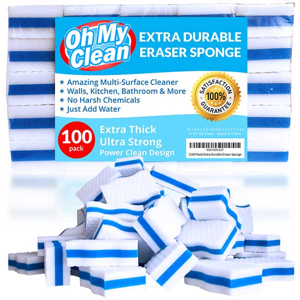 Extra Large Eraser Sponge (300 Pack) - Oh My Clean