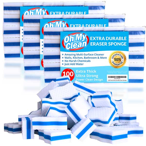 Extra Large Eraser Sponge (300 Pack) - Oh My Clean