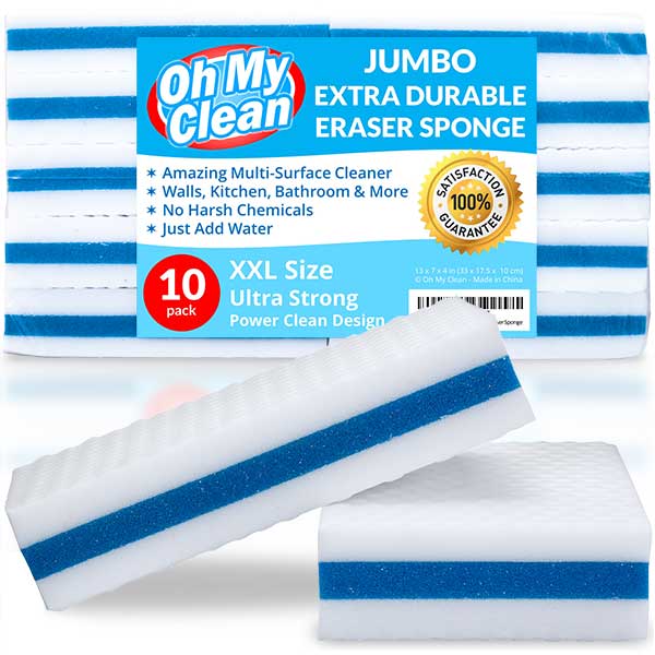 100 Pack Magic Sponge Eraser Extra Thick Large And Long Lasting